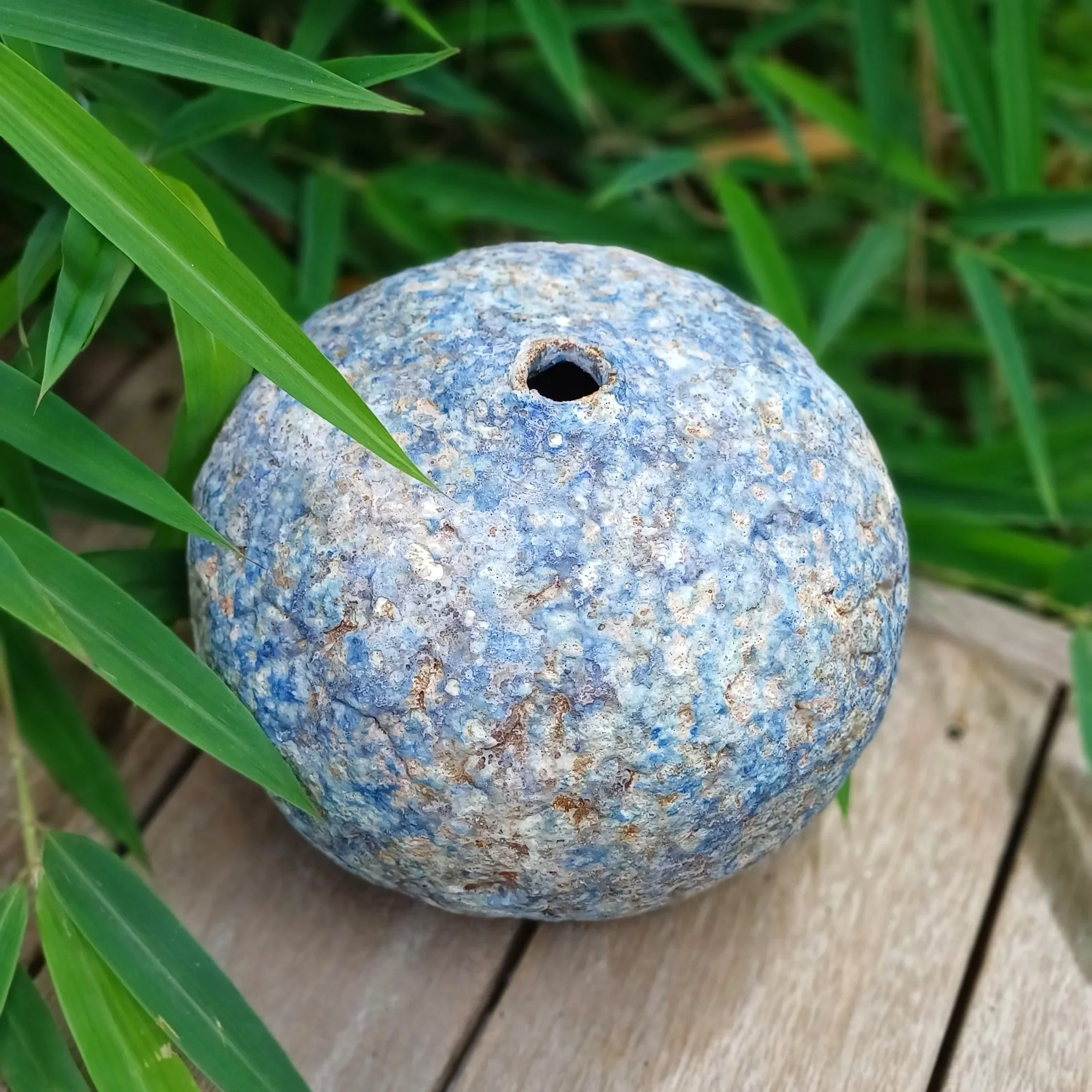 Pod with cobalt and blue by Claire Lardner Burke