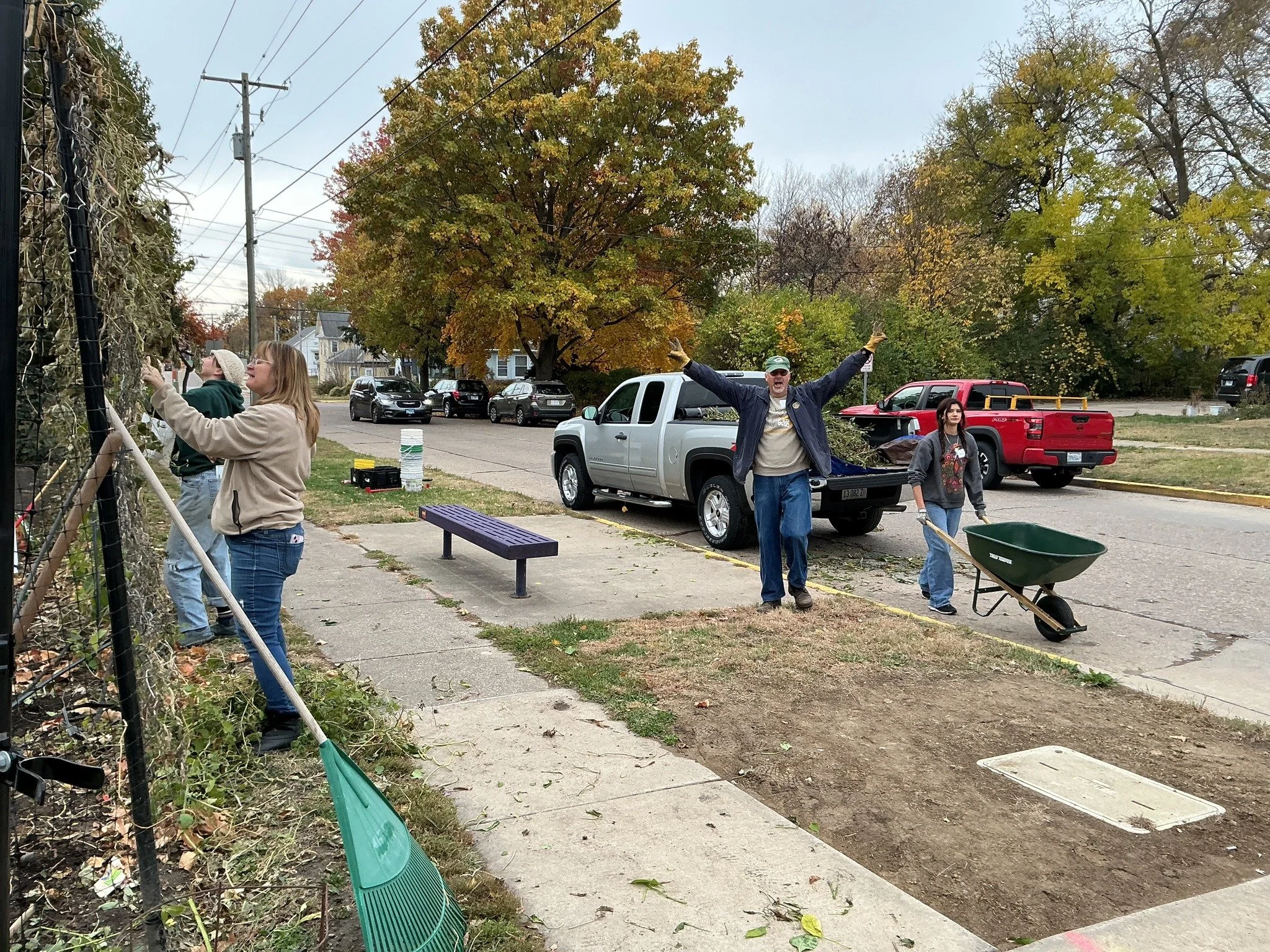 Last Saturday was our 2025 Fall Cleanup event, where 30 volunteers helped us remove plant debris, take out and store garden infrastructure, and much more to get our public-access and production gardens ready for rest.  After a long work day, we gathe