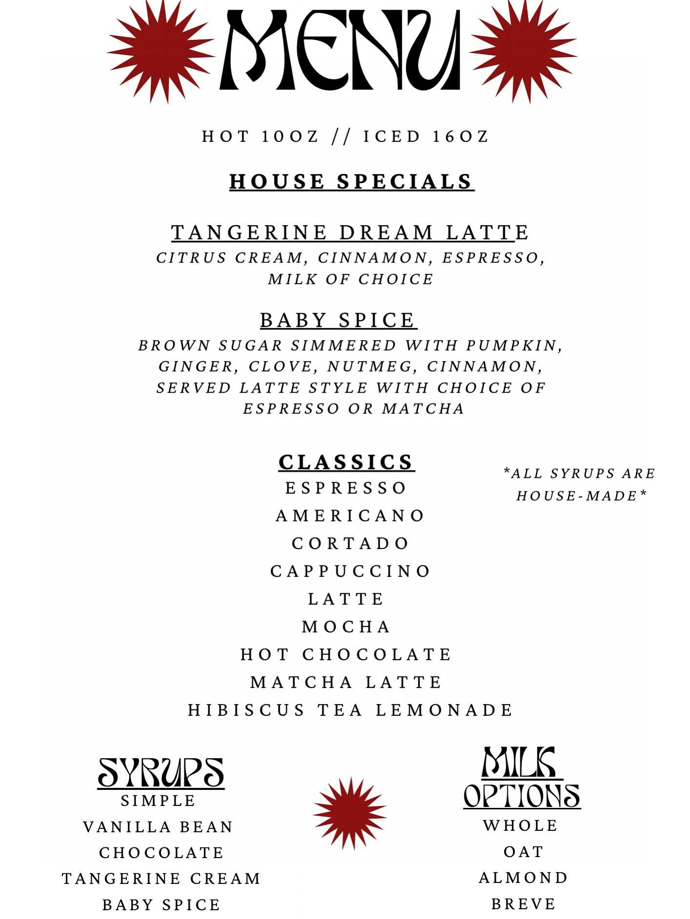 Fall offerings have arrived, introducing our Baby Spice Special!! It&rsquo;s our take on the classic pumpkin we all know and love. Last photo is for the true 90&rsquo;s fans.