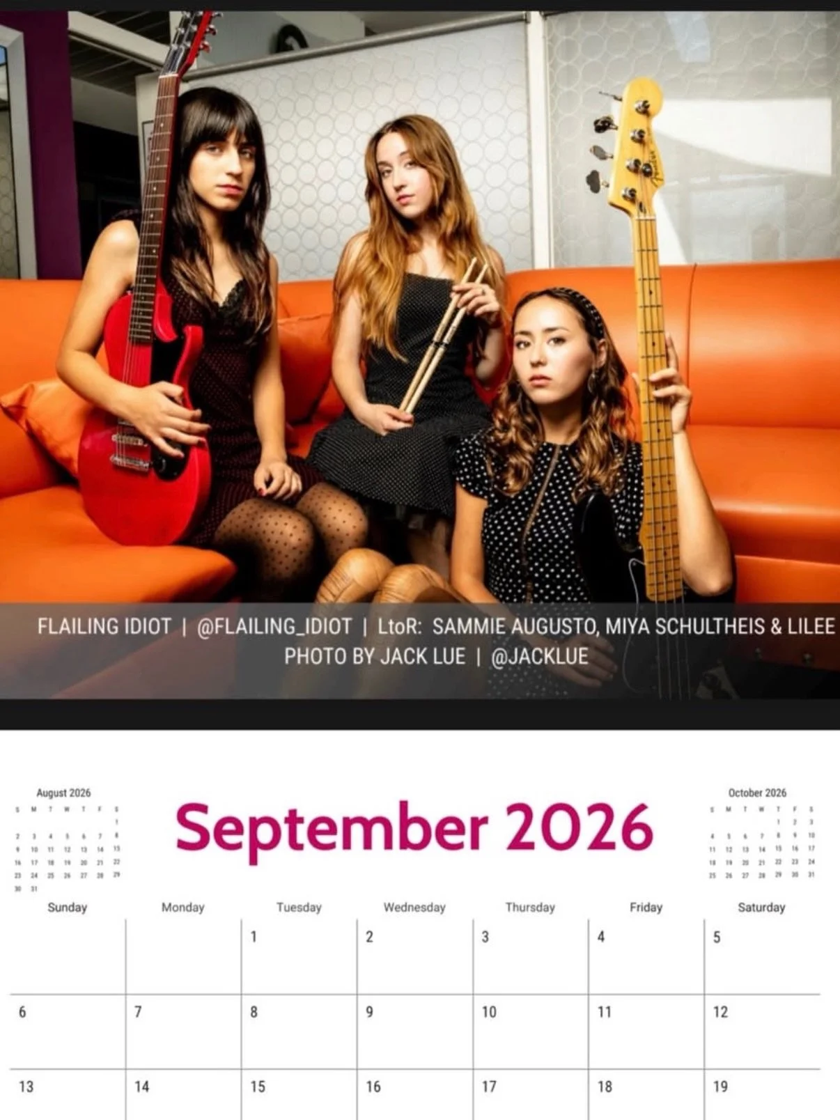 Thank you @guitargirlmag for including us in your 2026 calendar!!!

📸 @jacklue