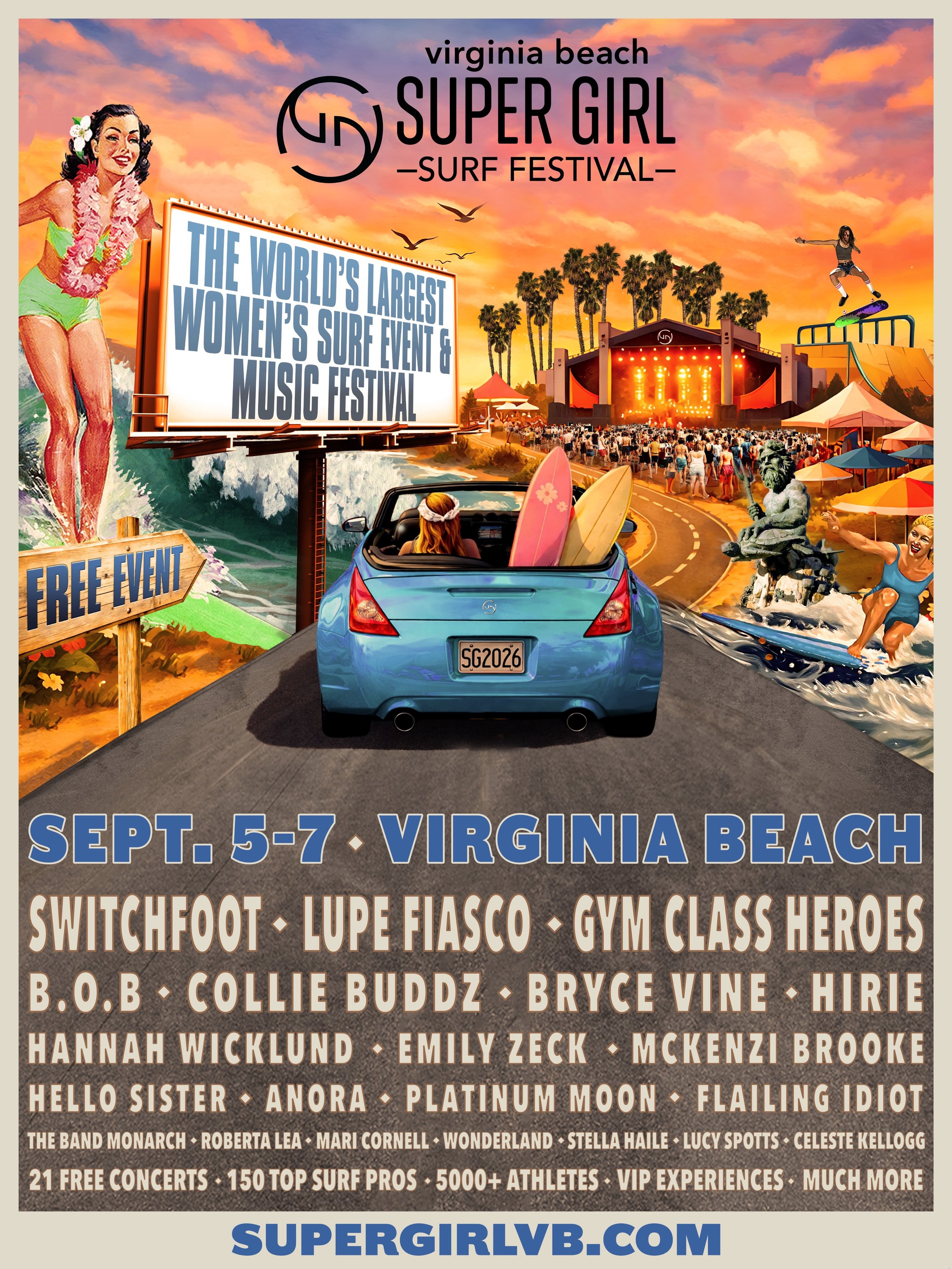 🚨Big announcement🚨we&rsquo;re heading to the east coast!!! @supergirlpro &lsquo;s Virginia Beach festival is happening Sept 5-7 and we&rsquo;ve been invited to join the party!!! and fellow San Diegans @switchfoot are headlining! 

We are so honored