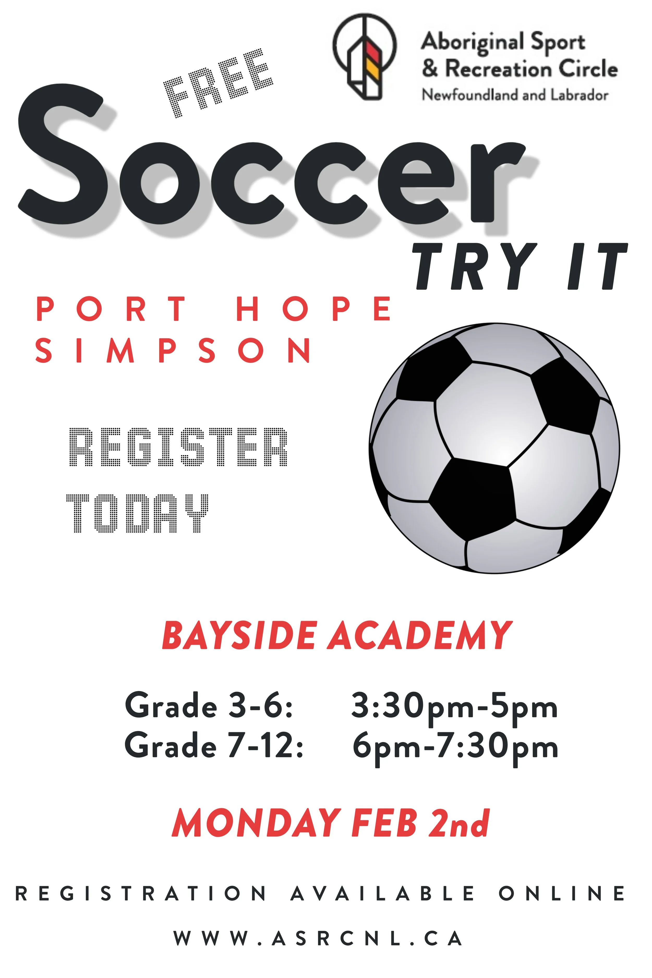 Soccer Try It- Port Hope Simpson, NL