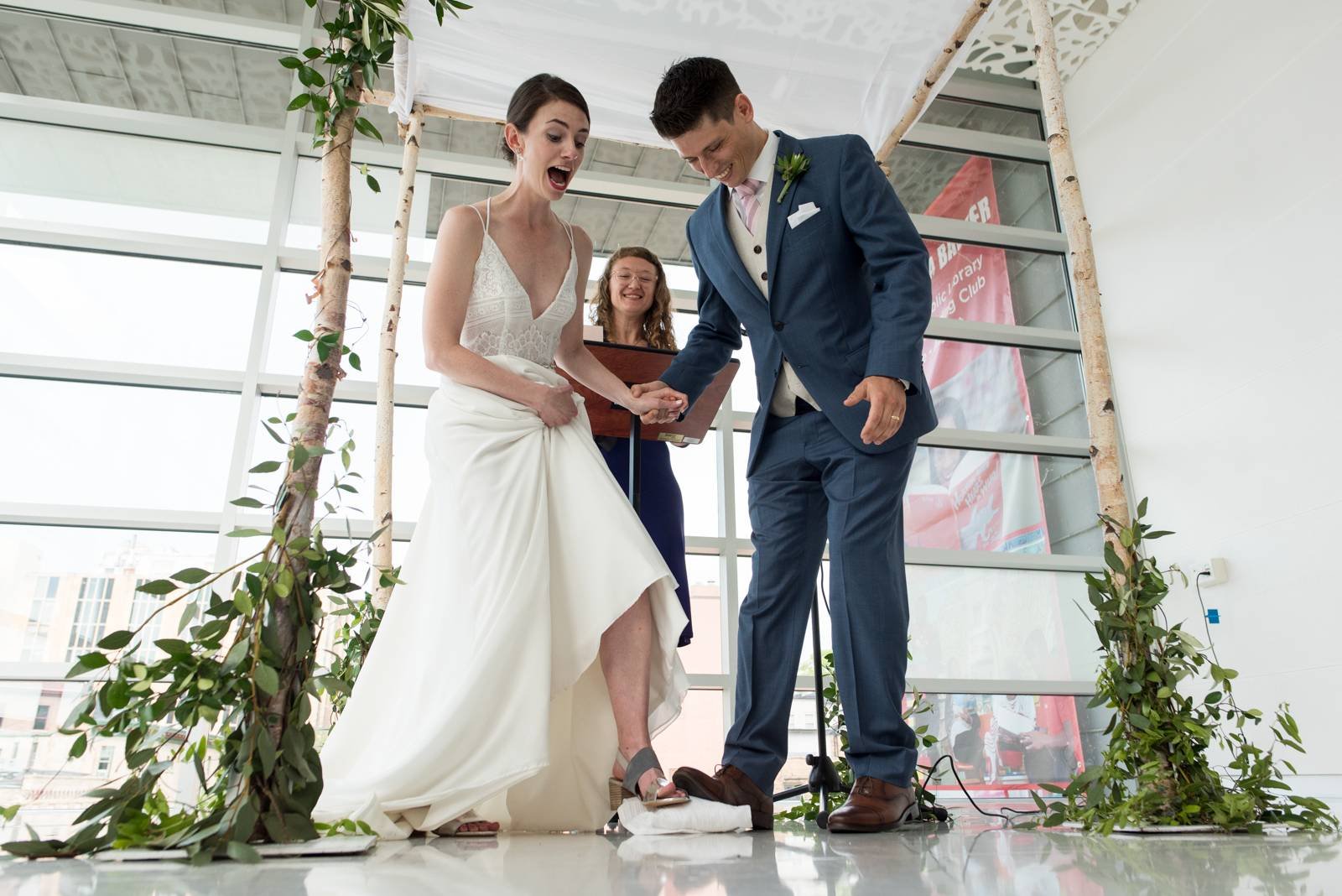 Modern Wedding at the Madison Public Library