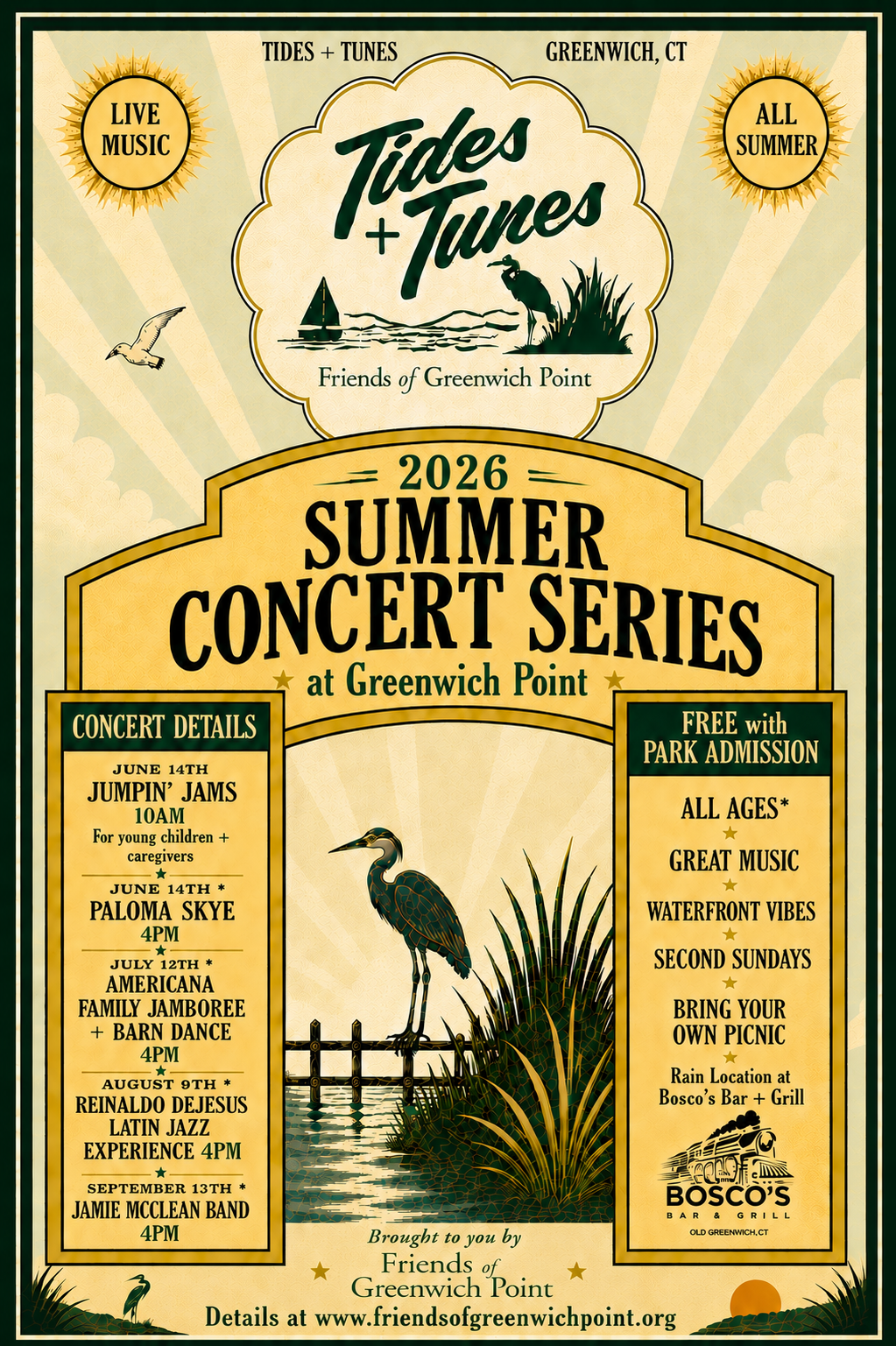 Tides + Tunes Free Summer Concert Series