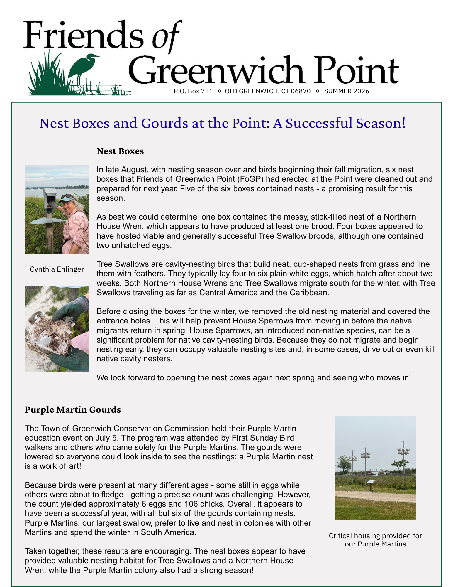 Summer 2026 Newsletter