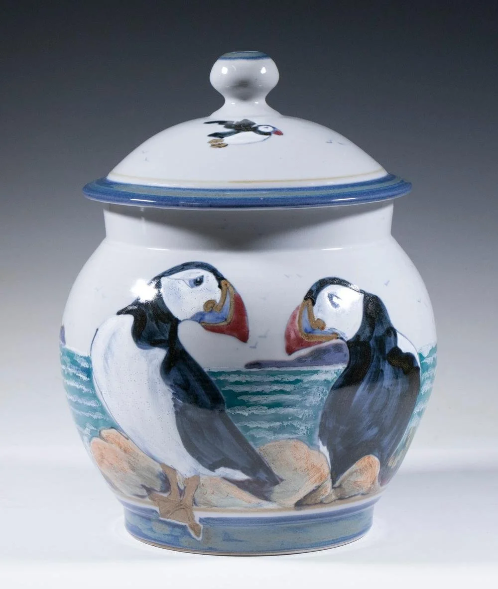 Highland Stoneware, Scotland Puffin Jar
