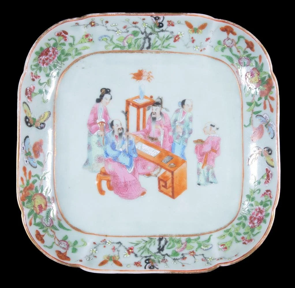 Chinese Canton Porcelain Square Bowl