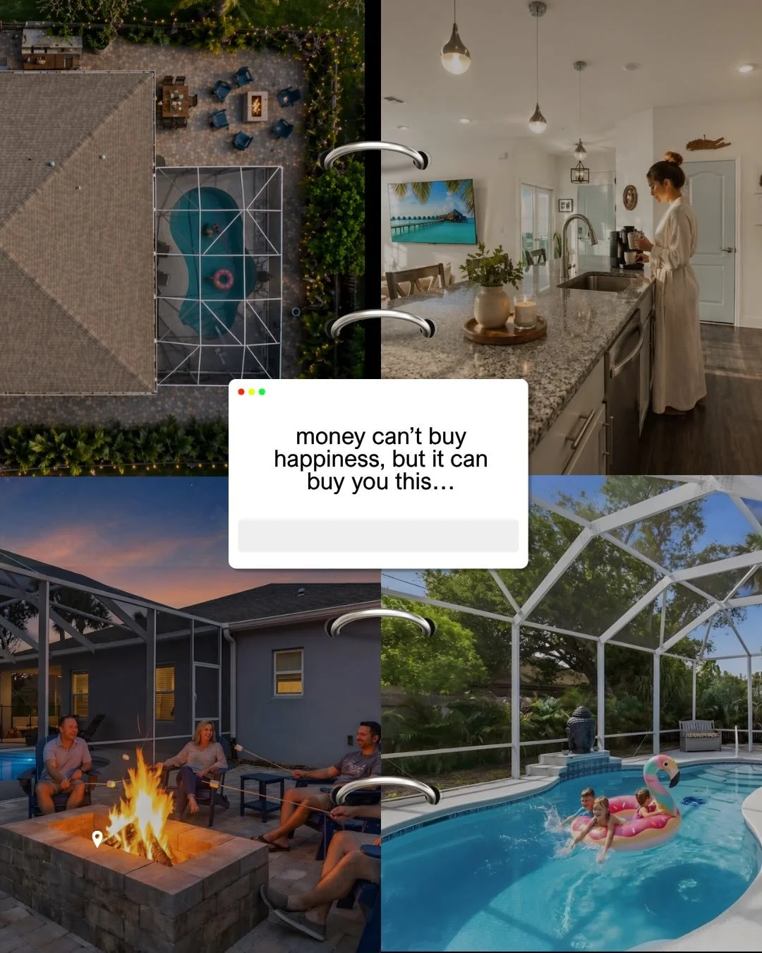 Money can't buy you happiness....but it can buy you a 2022 CBS 3/2/3 (car garage with EV Charger) home with extended driveway, bonus/flex room, swimming pool and fire pit that is completely move-in ready. Happiness comes from living your life, and th