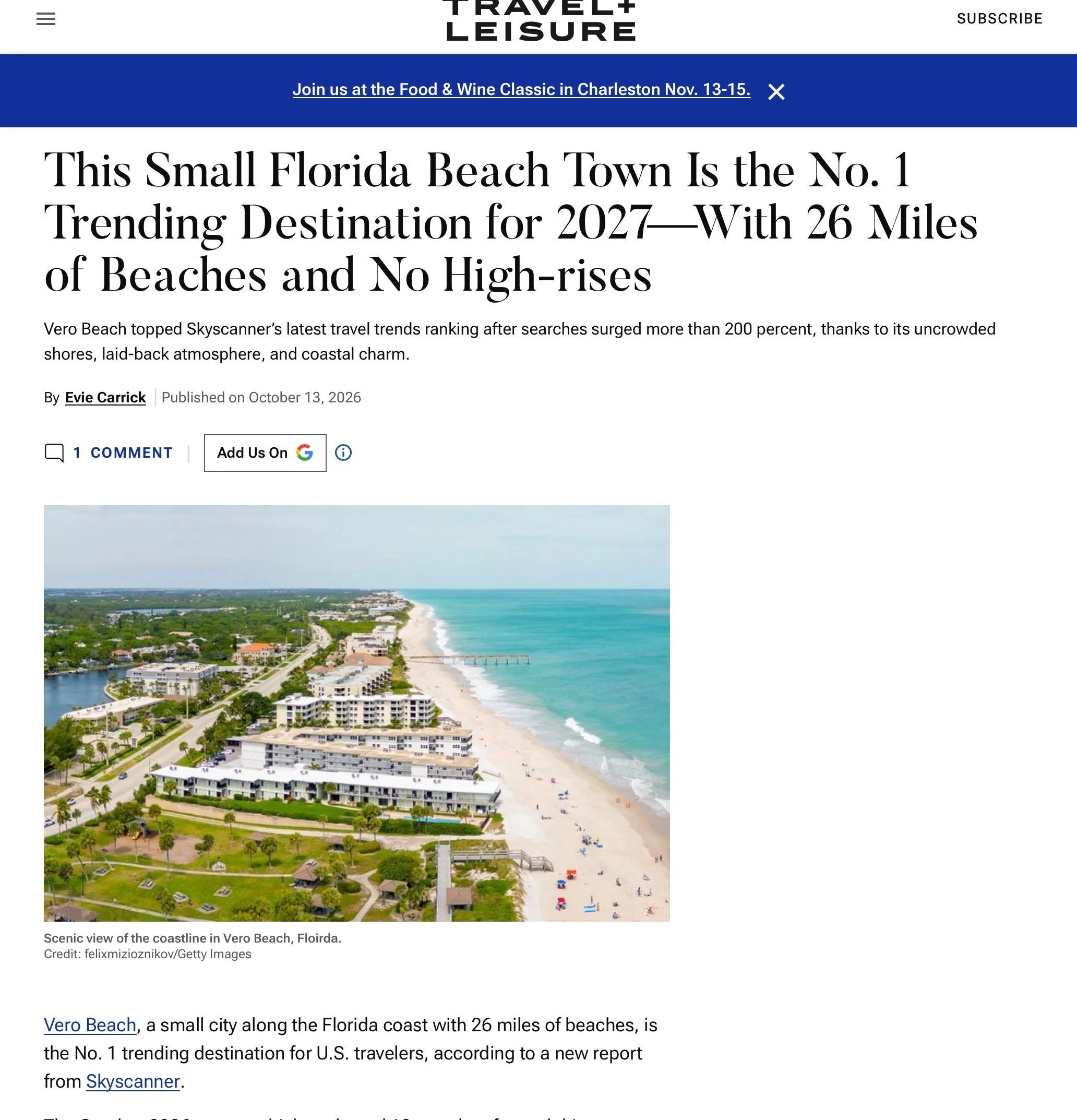Vero Beach, Florida, Is Trending for 2027—and I Can See Why