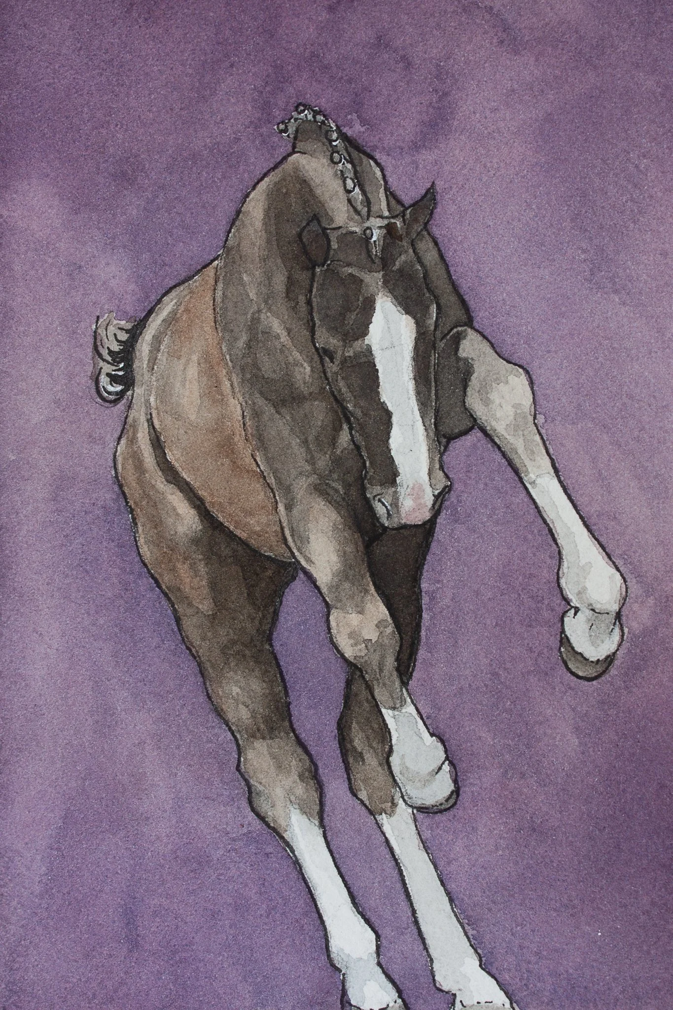 "Power Pose" Original Watercolor Painting