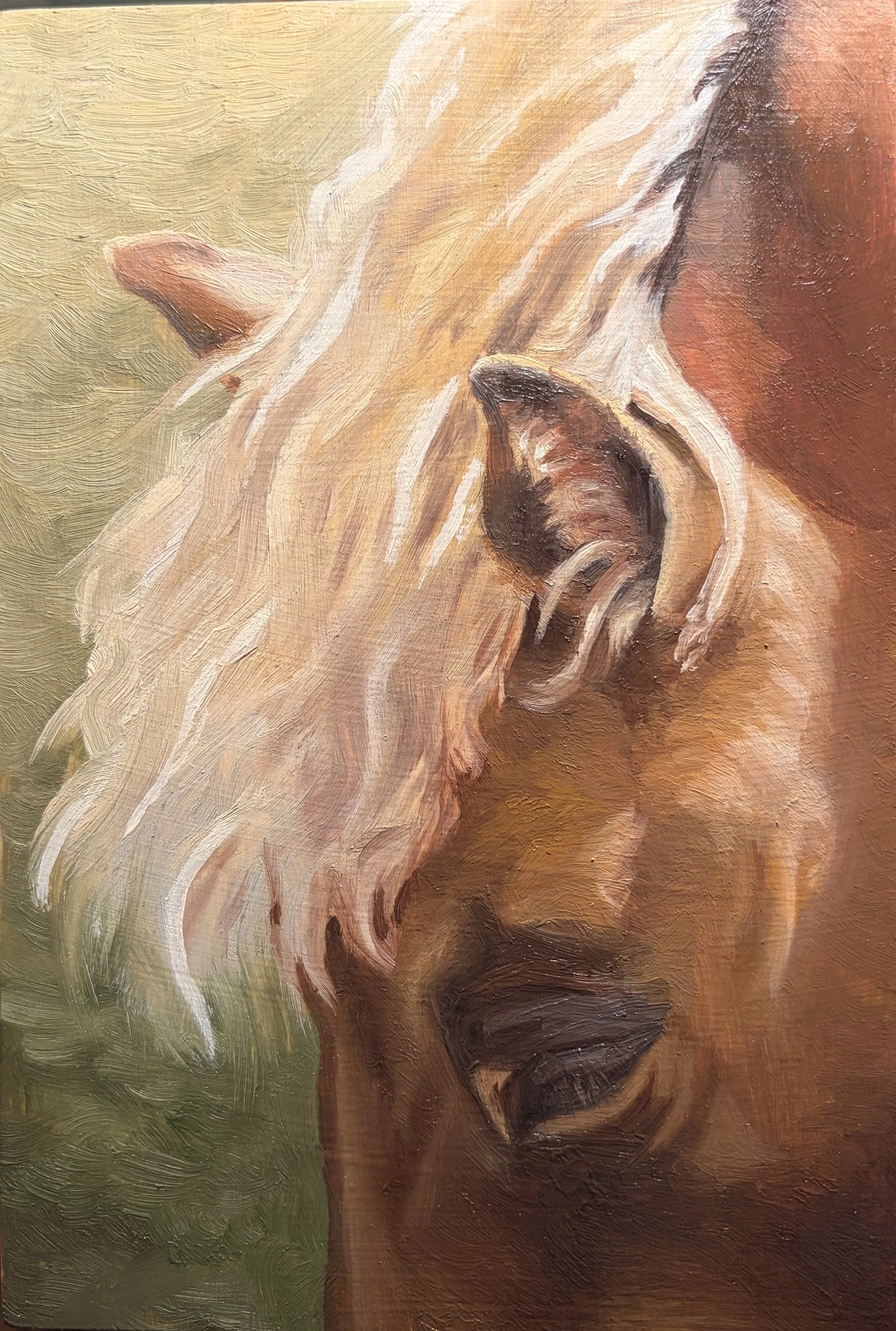 "Soaked in Peace" 4"x6" Oil on Wood Panel
