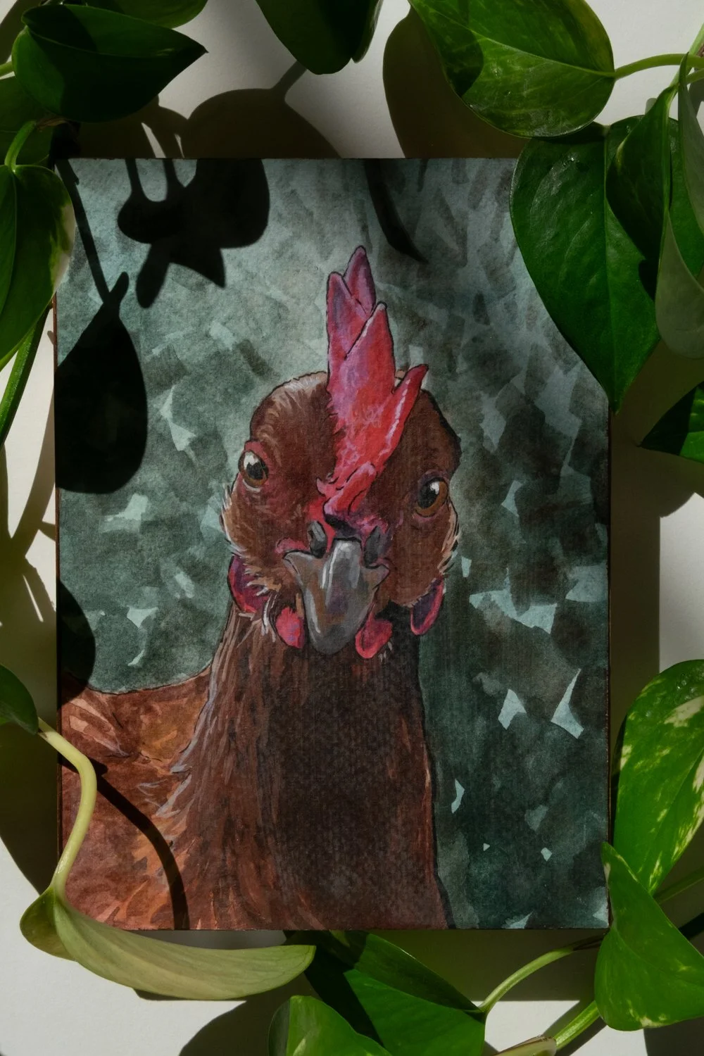 "Curious Encounter" Wood Panel Print