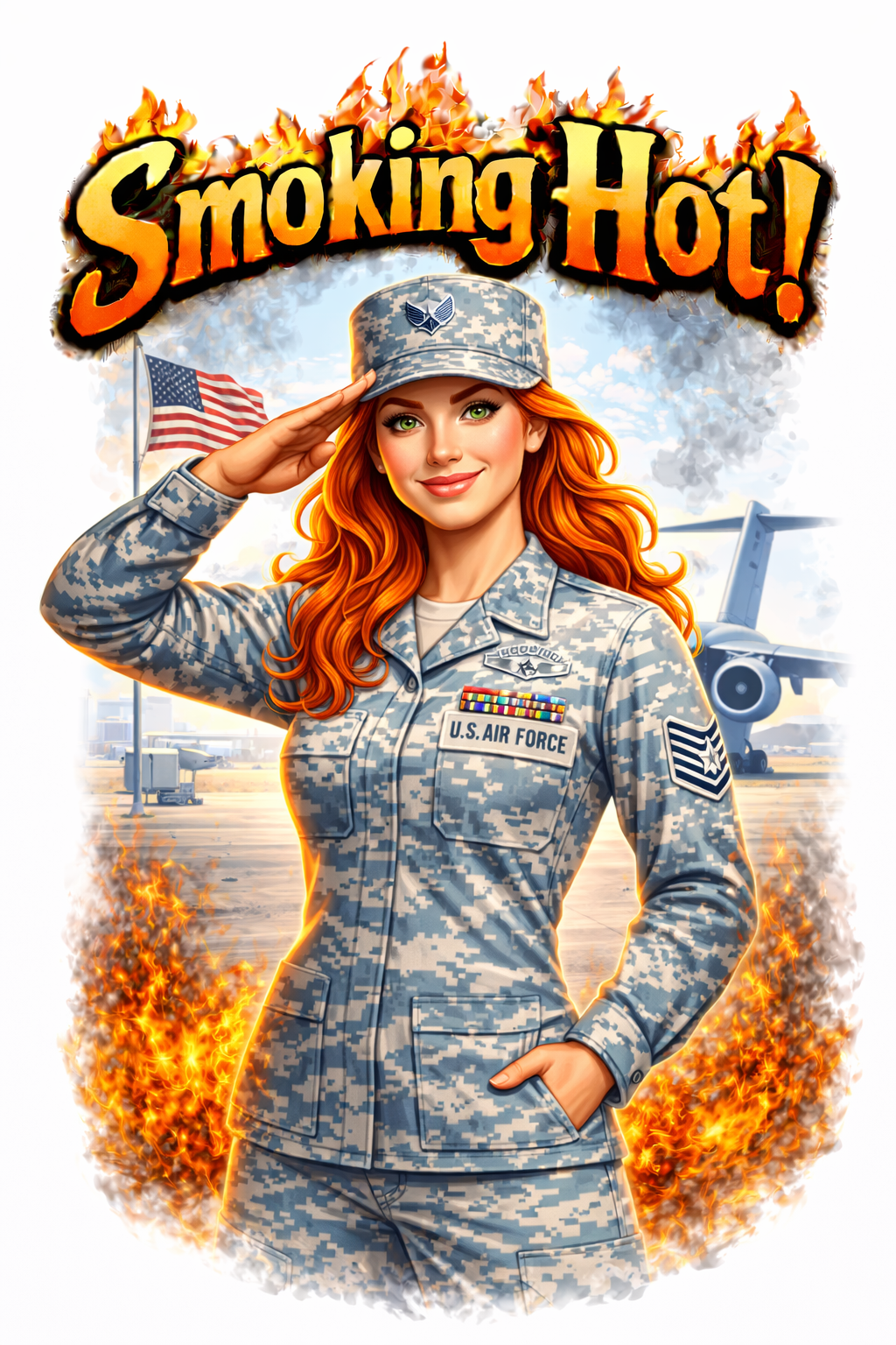 Smoking Hot Female Air Force Salute.png