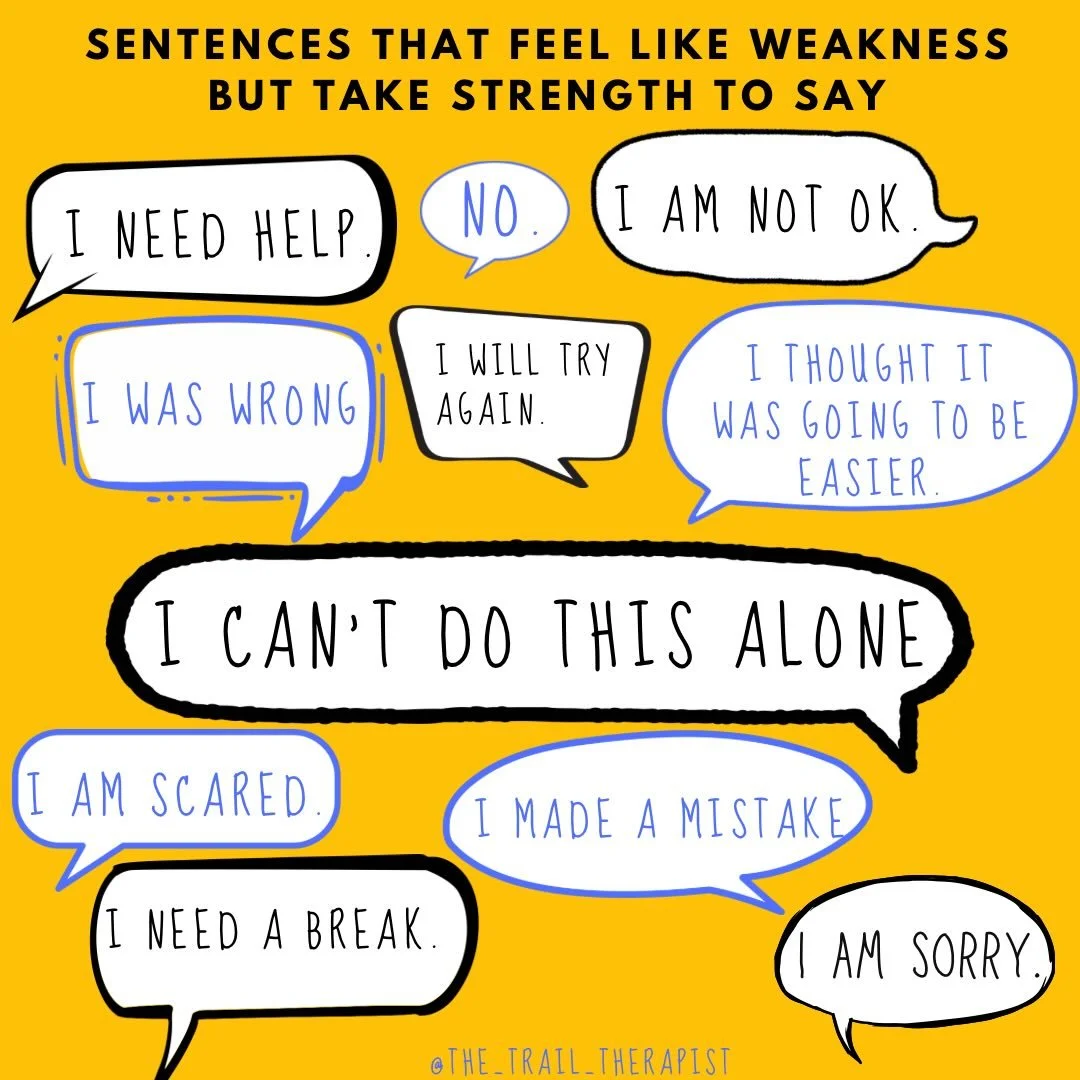 Give yourself credit for the strength it requires to be vulnerable, take ownership and ask for support. And give others credit for doing these things, too. So many people are trying to navigate it all on their own and think that needing support or fe