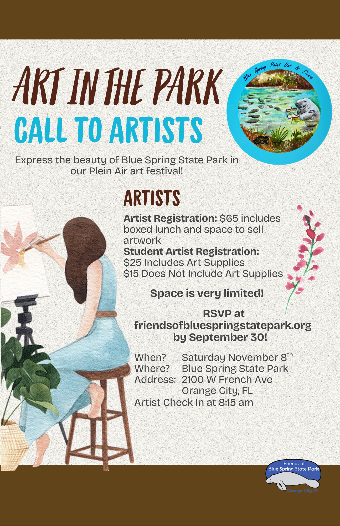 Call to Artists for the Plein Air Art in the Park!