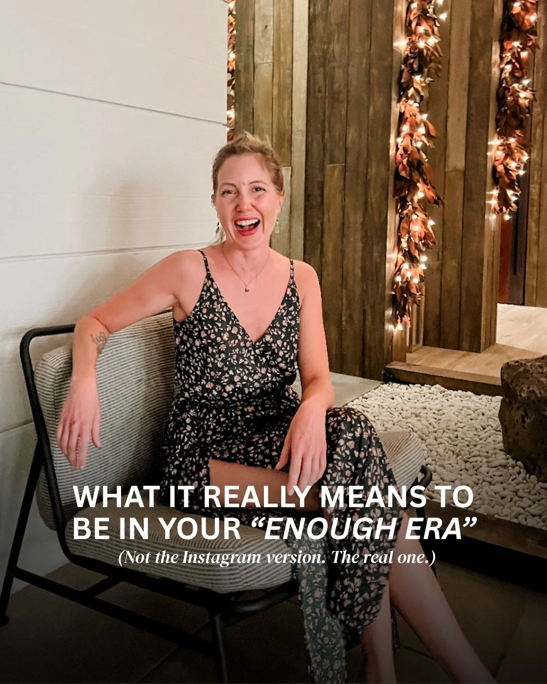 Being in your &ldquo;enough era&rdquo; doesn&rsquo;t mean you stop dreaming or growing.

It means you stop negotiating your worth.

It&rsquo;s the moment you realize you don&rsquo;t need to earn rest, prove your value, or perform your way into belong