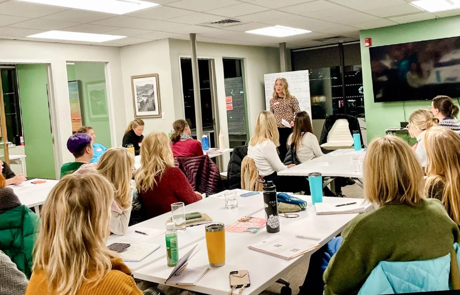 Jenn Speaking to a Group