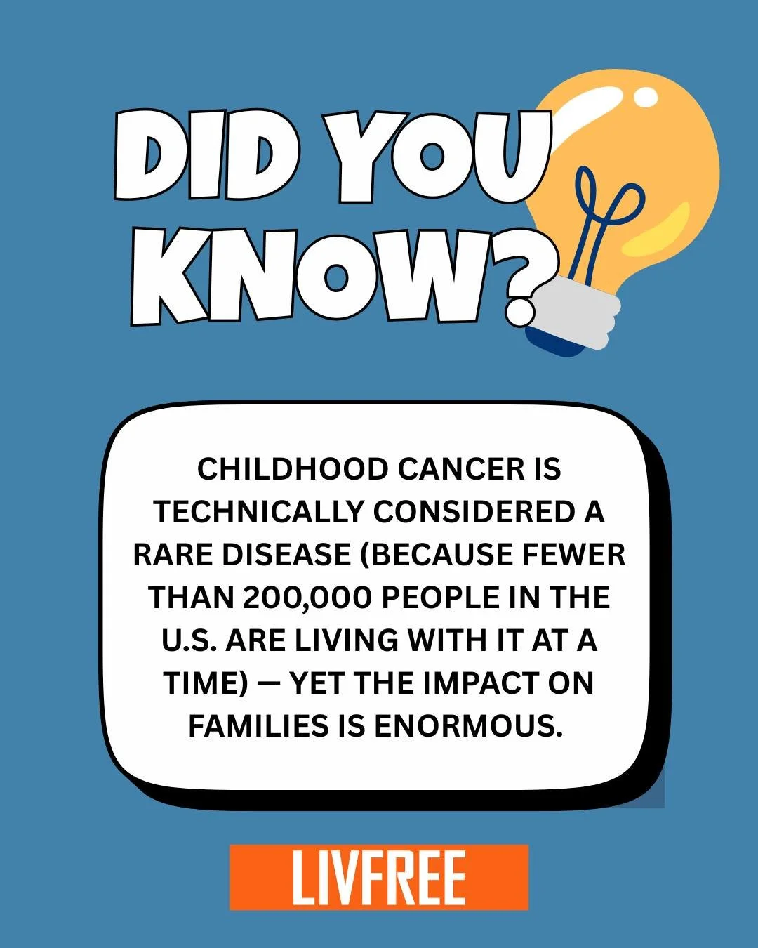 A pediatric cancer journey can be incredibly isolating&mdash;not just for patients, but for parents and siblings too. Being part of LivFree events, our community, fundraising efforts, or even simply liking a shared Moment of Joy story helps families 