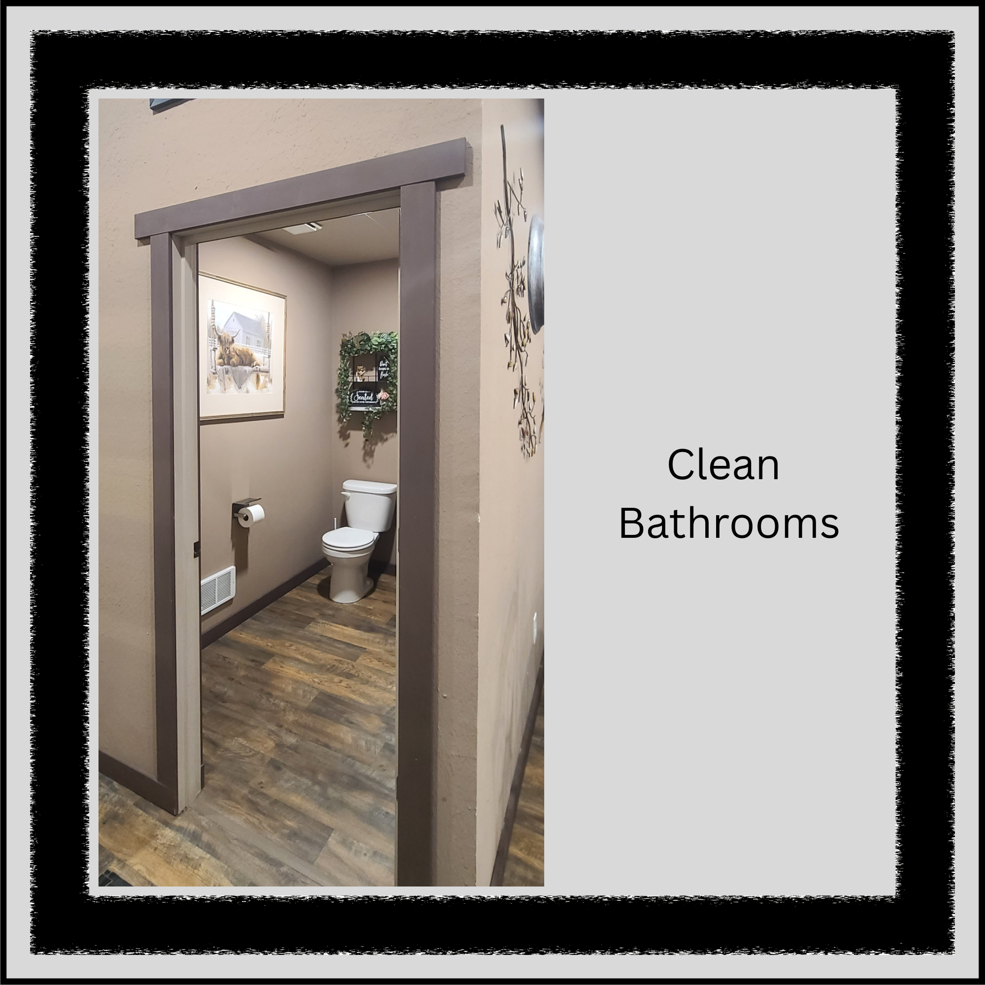 Clean and well-maintained restroom inside Morning Wood Brew in American Falls, Idaho.