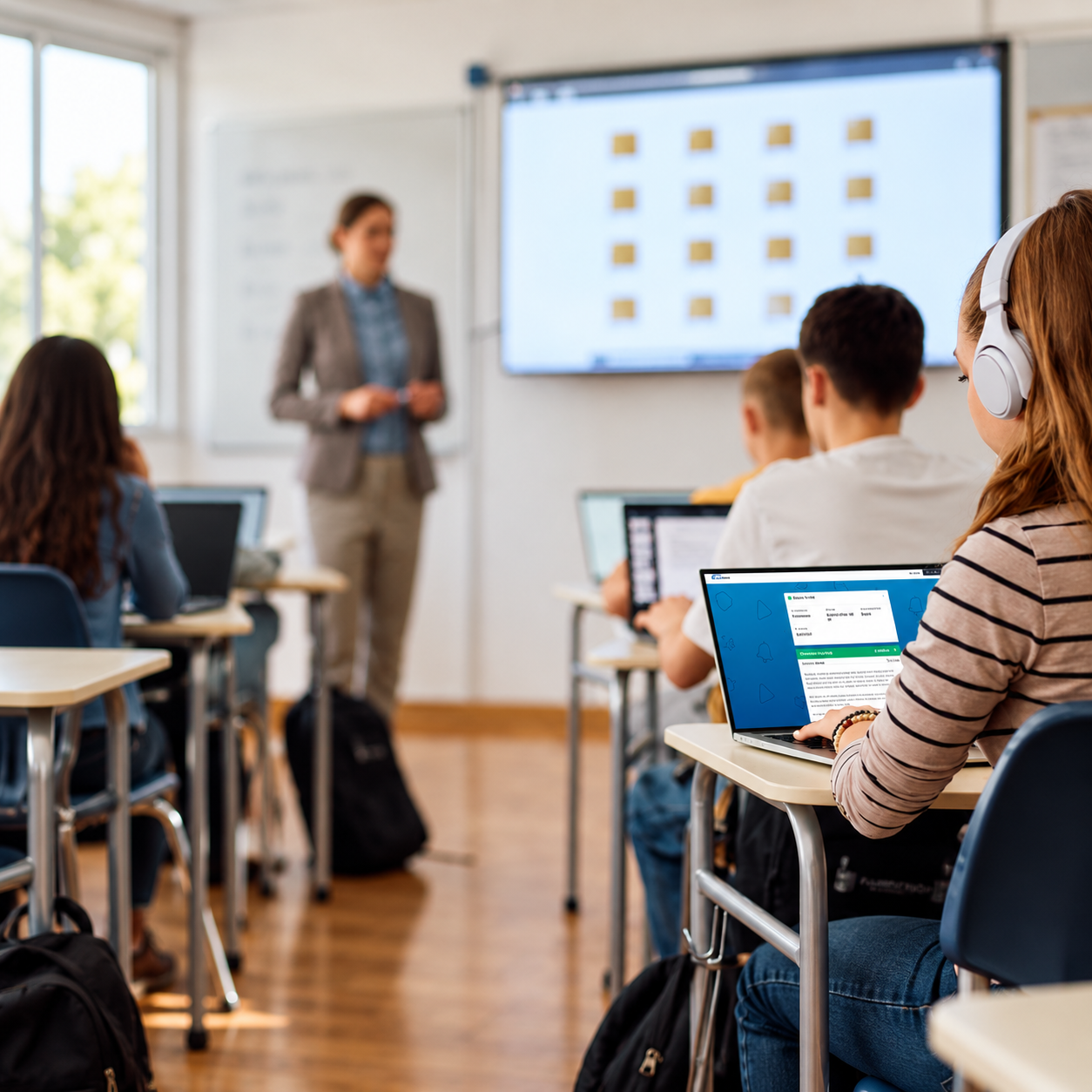 Modern Classroom Learning with Laptops.png