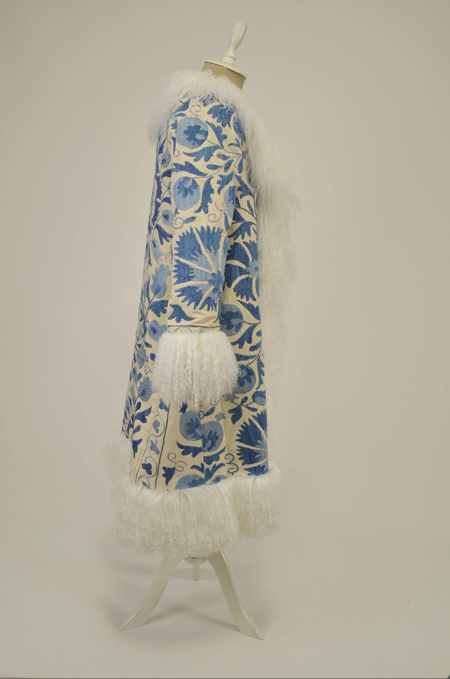 Handmade Suzani Shearling coat