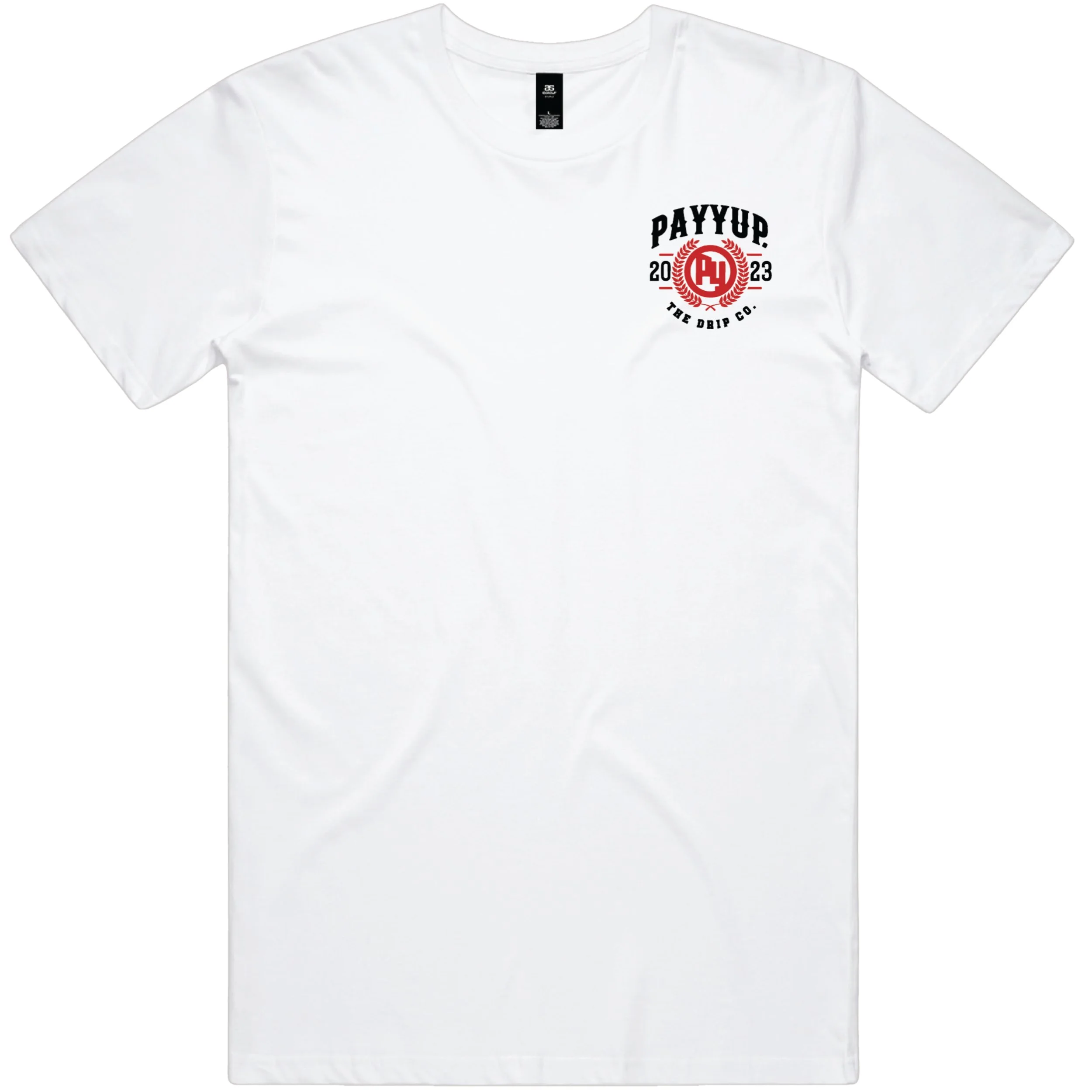 ROSES Tee_ BLACK Logo _ WHITE Tee FRONT.jpg