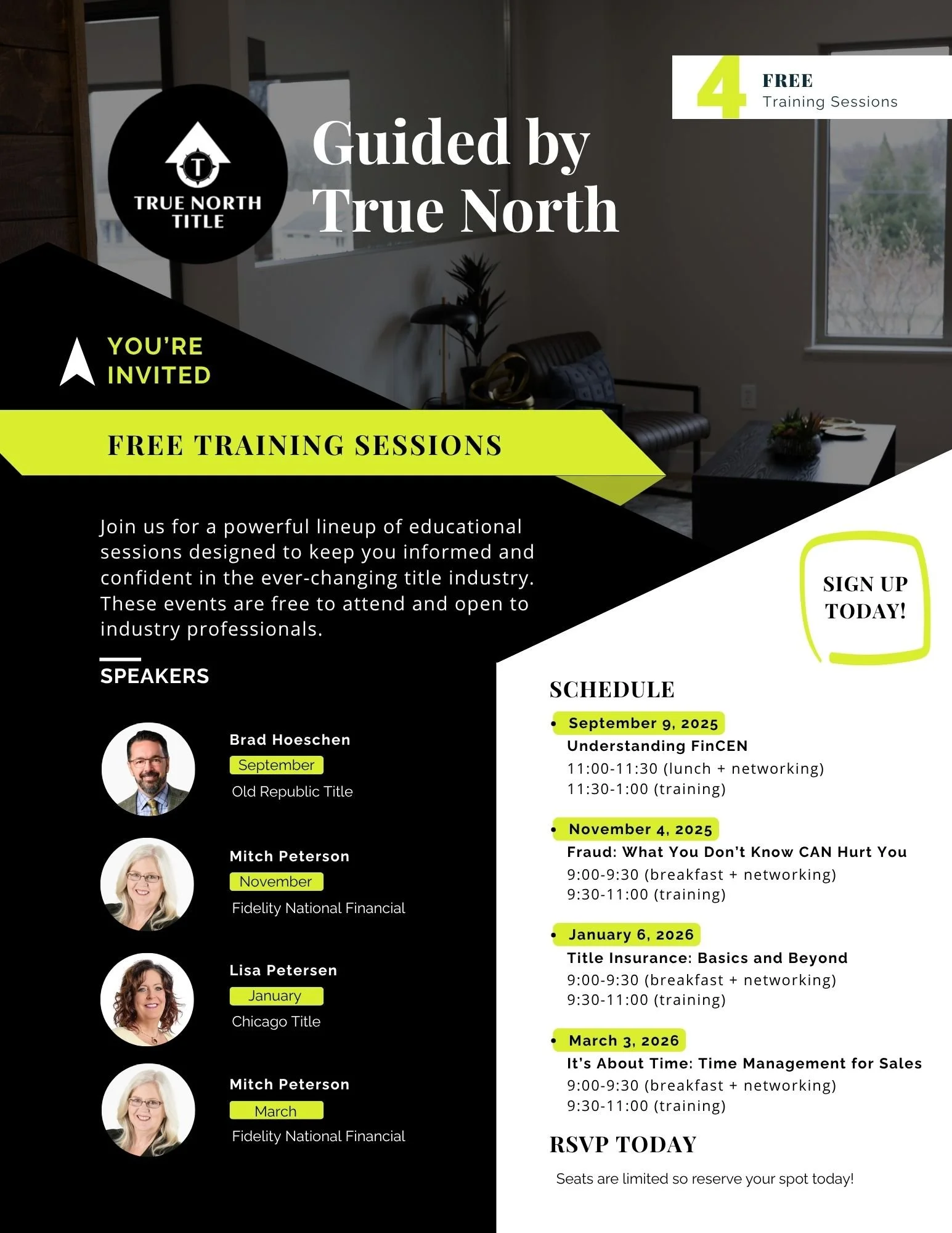 Free training sessions title industry