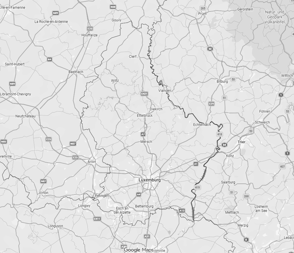 Luxembourg border coordination map