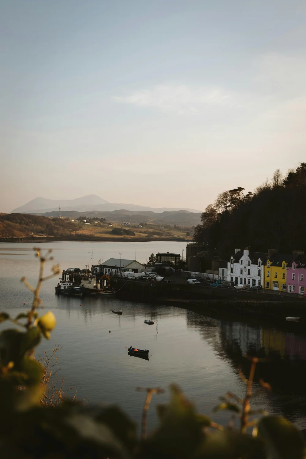 A harbour on the Isle of Skye at dusk