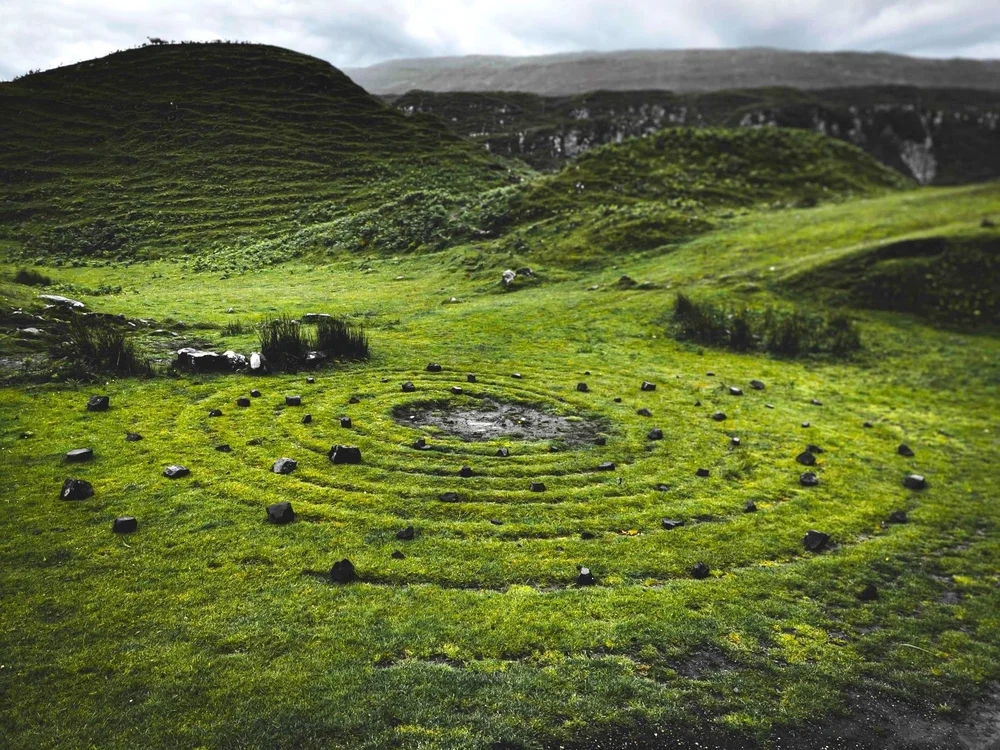 The spiral stone labyrinth of the Faerie Glen
