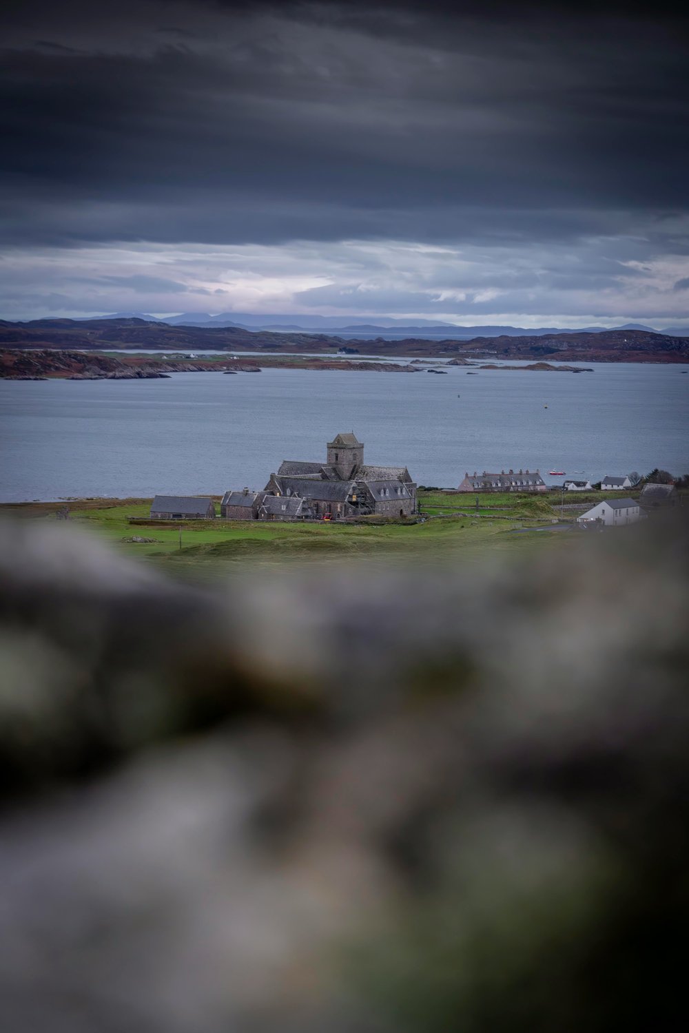 Iona Abbey beside the sea