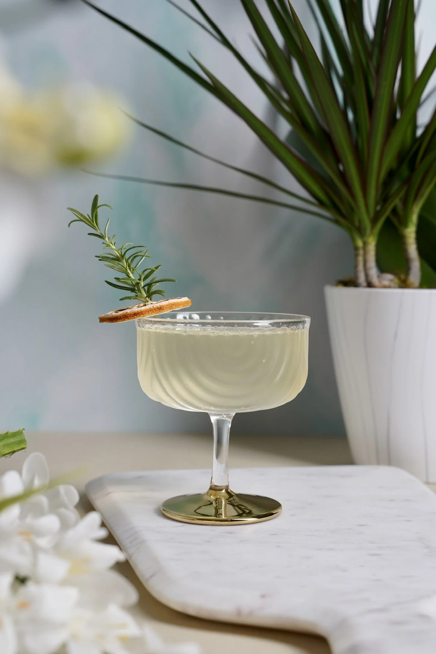 Elderflower Rosemary Wine Spritzer