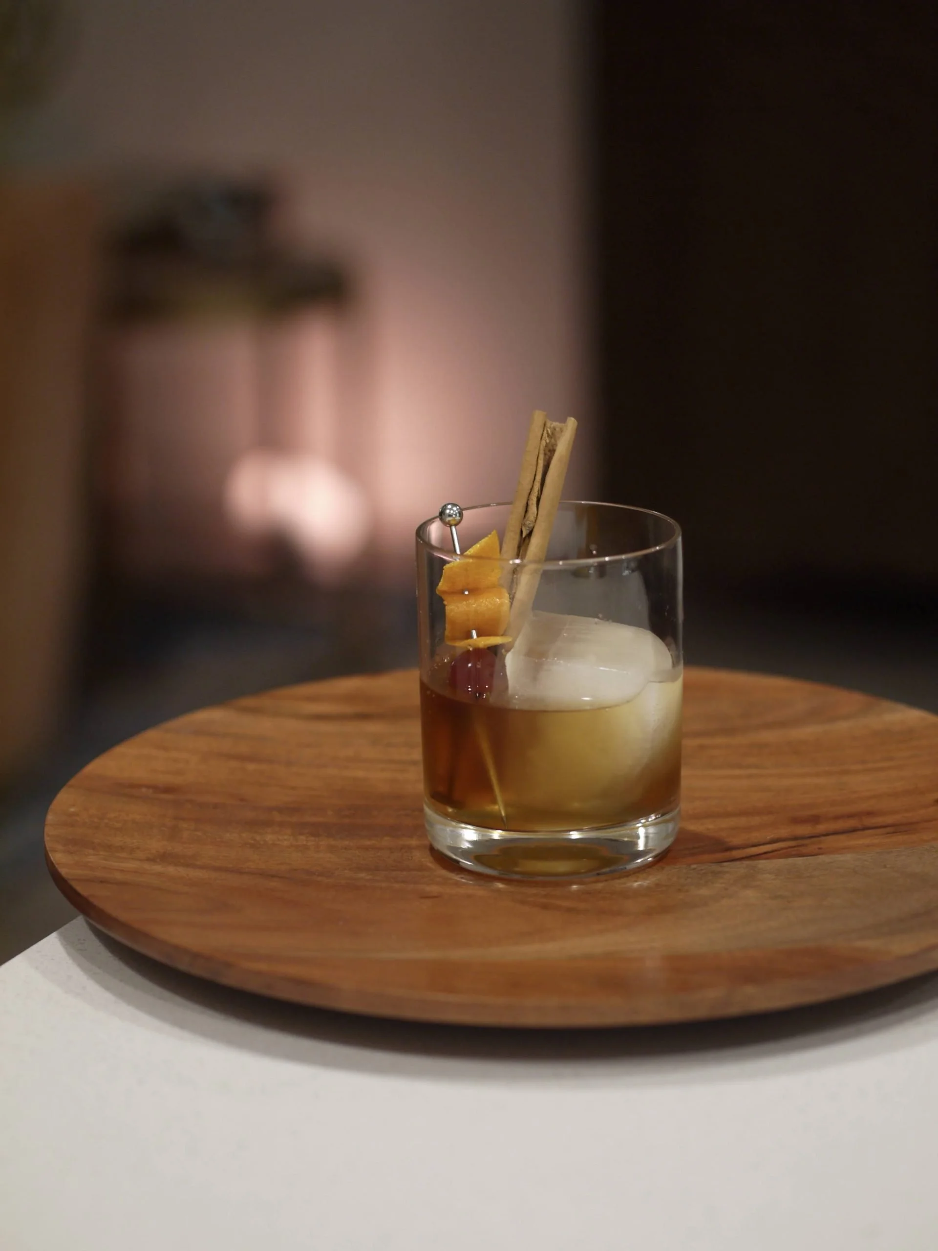 Non-Alcoholic Cinnamon Maple Old Fashioned