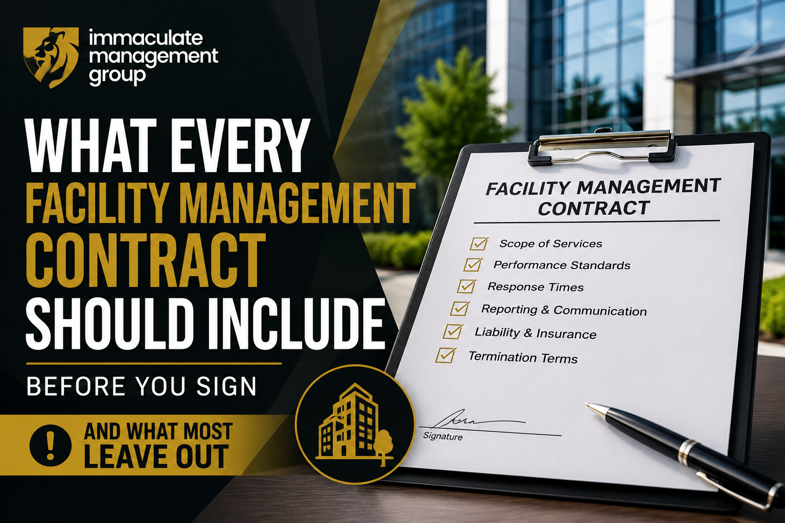 What a Facility Management Contract Should Always Include And What Most Leave Out