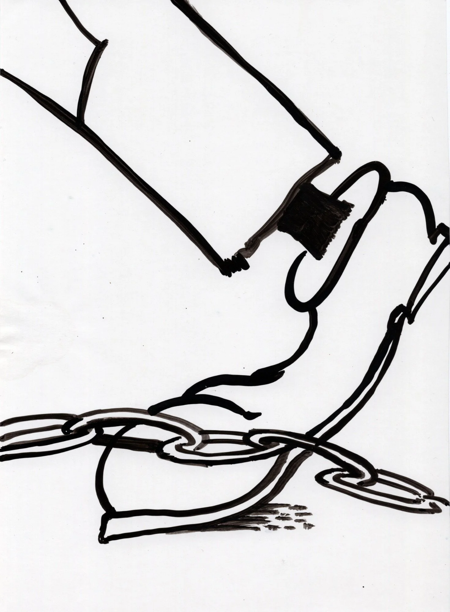 Stolpern, 2024 ink on paper, 21 x 15 cm