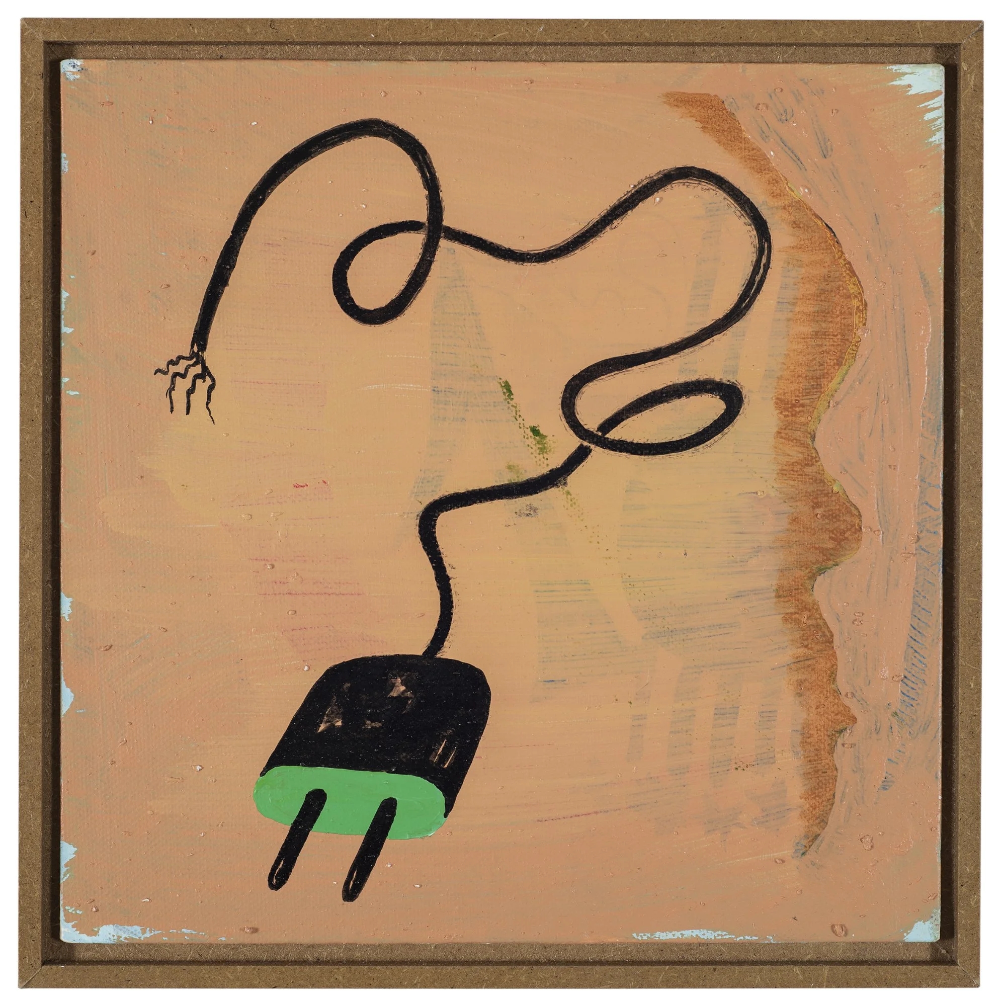 Kabel, 2024 acrylics and ink on cardboard, 27x27 cm