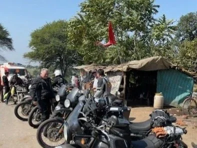 Narsinghpur Brunch Stop Enroute to Sanchi-India by Motorcycle