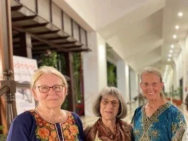 Ladies dressed up for Goa-India by Motorcycle