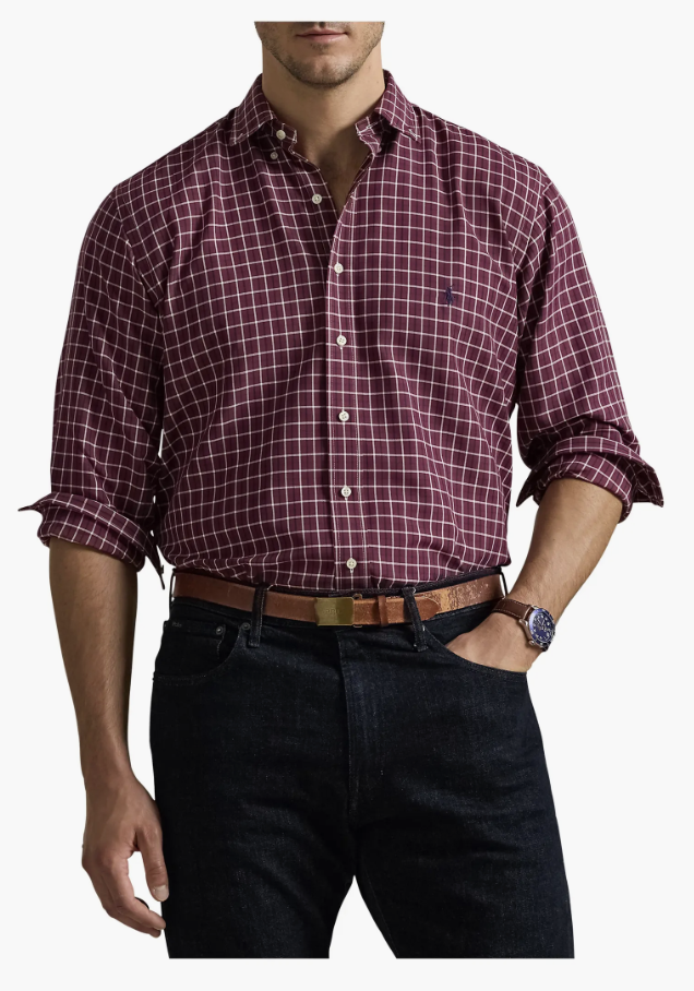 Polo Ralph Lauren big and tall oxford check sport shirt for men