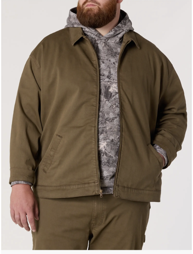 True Nation by DXL big and tall brushed shirt jacket, men's fall layering piece