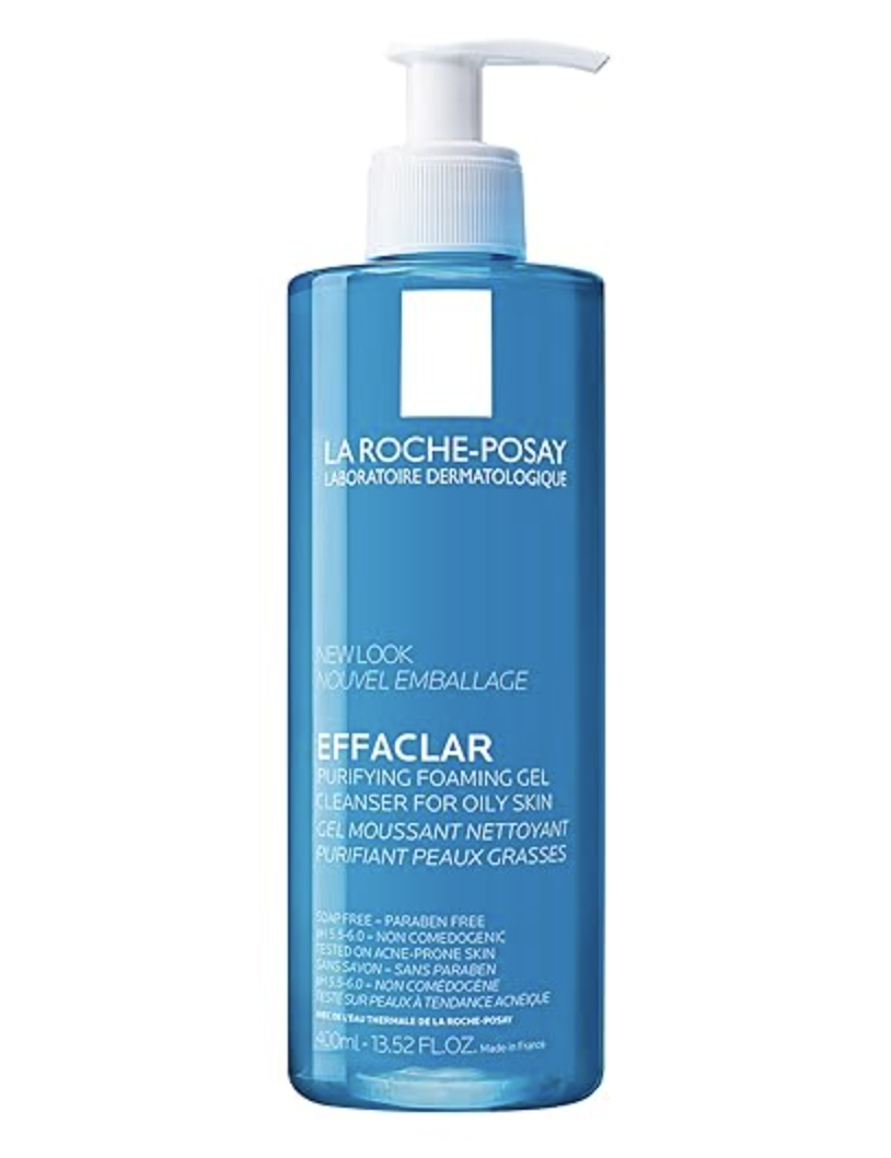 La Roche-Posay Effaclar face wash for men, a zinc-based purifying gel cleanser that removes excess oil and keeps skin matte.