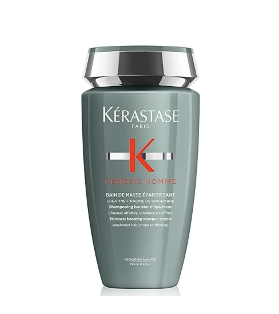 Kérastase Genesis Homme thickening shampoo, recommended as a top-tier professional treatment for men with thinning hair in 2026.