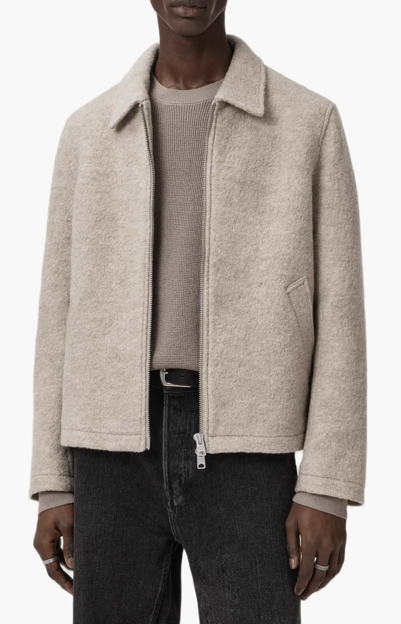 Celeste Crop Boiled Wool Jacket AllSaints $449.00Current Price $449.00