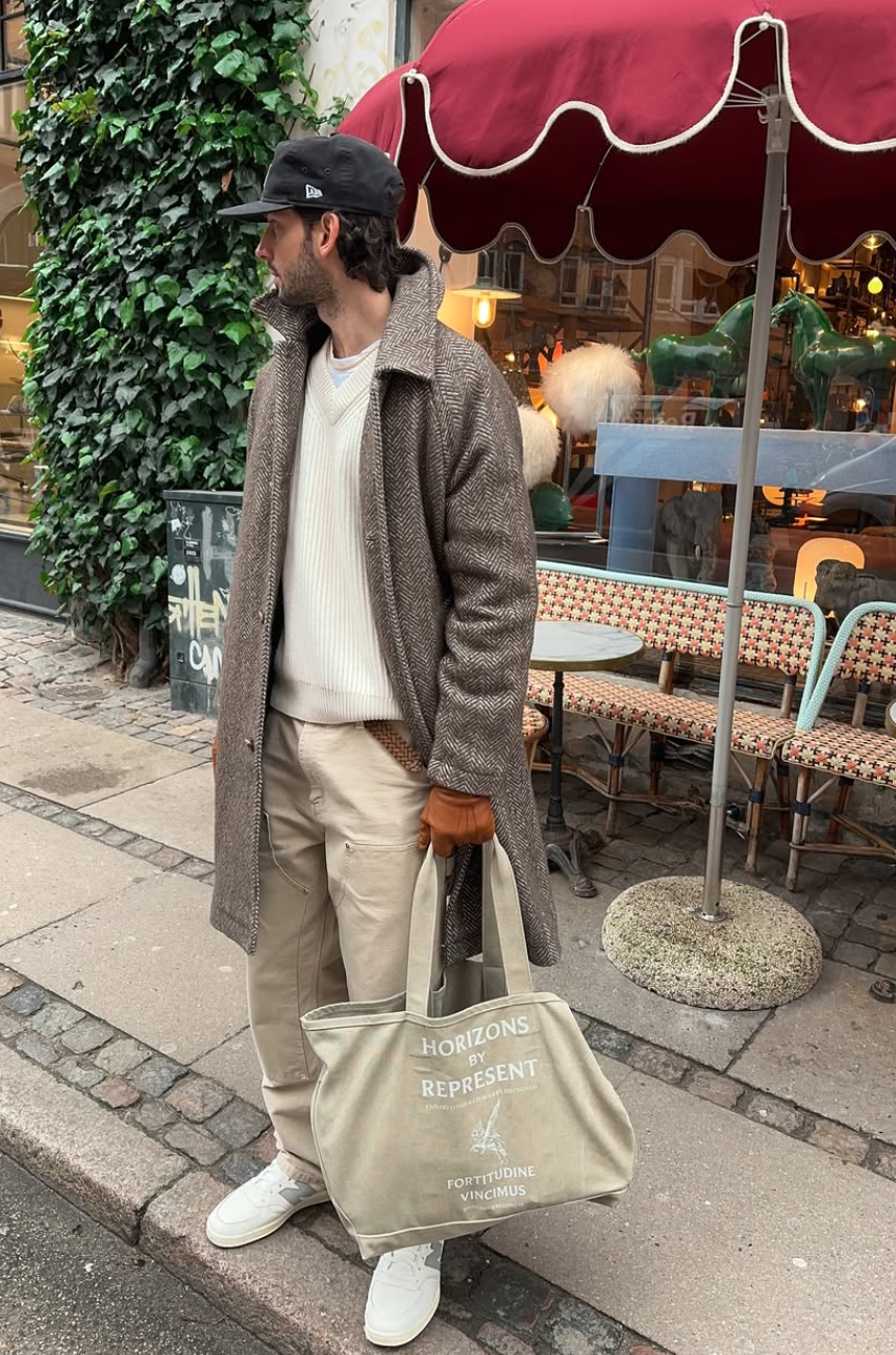 man wearing cargo pants