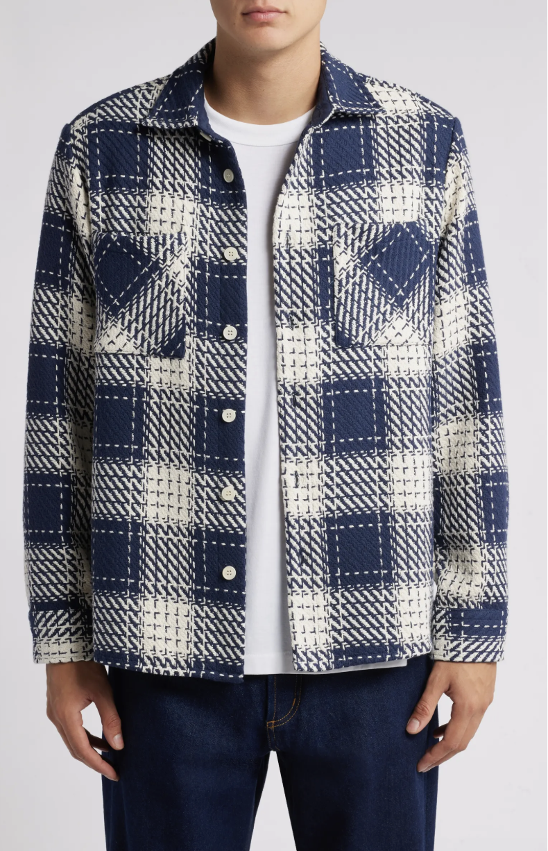 Whiting Marine Beatnik Button-Up Overshirt Wax London