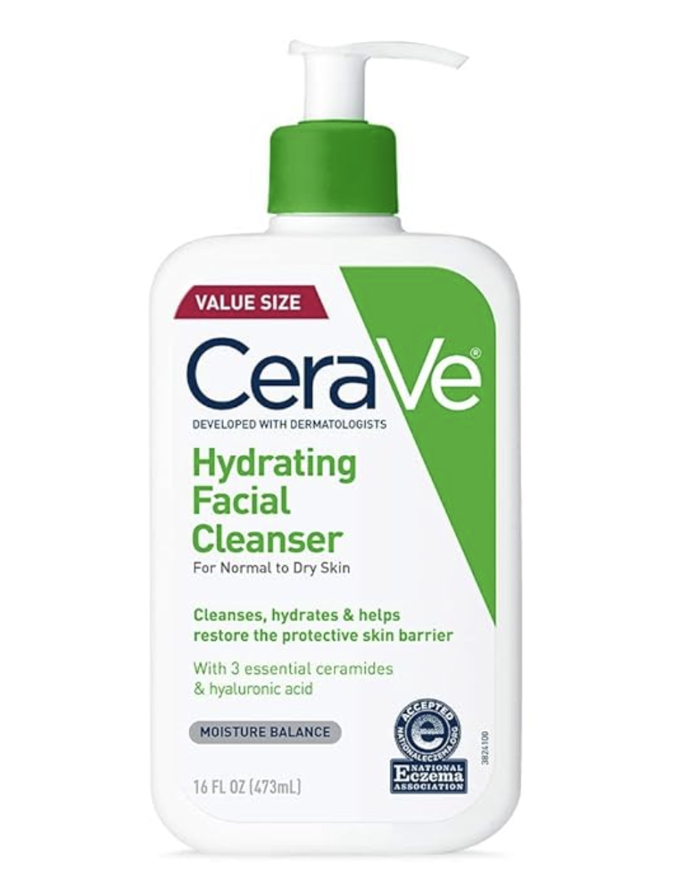 CeraVe Hydrating Facial Cleanser, a non-foaming face wash for men formulated with three essential ceramides and hyaluronic acid to protect the skin barrier.