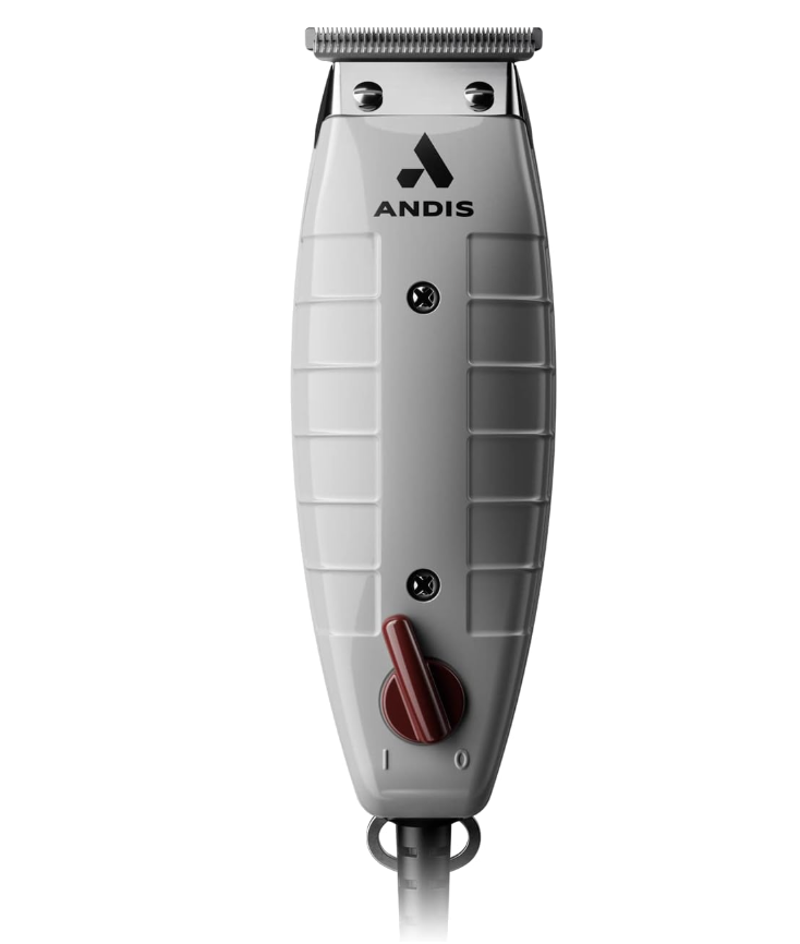 Andis Professional T-Outliner trimmer, the industry standard for creating crisp beard lines and clean neck fades.