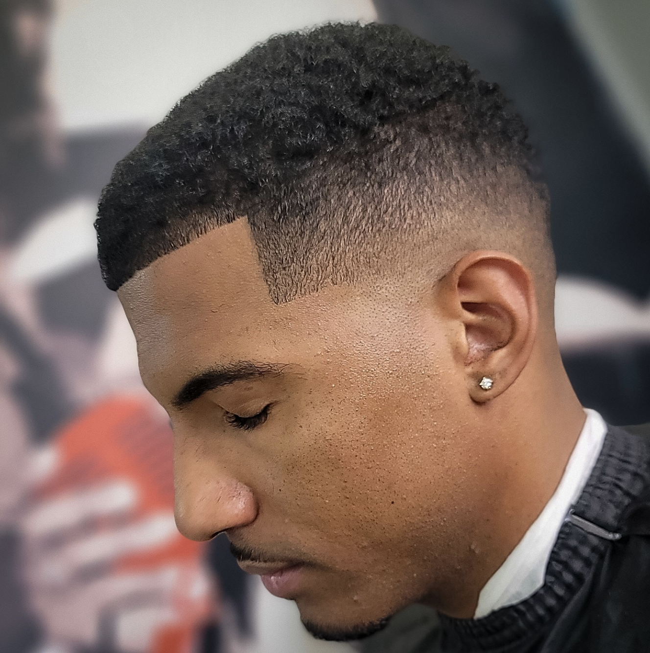 Mid Fade With Natural Top
