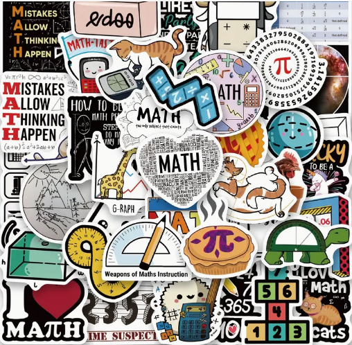 50 piece math stickers