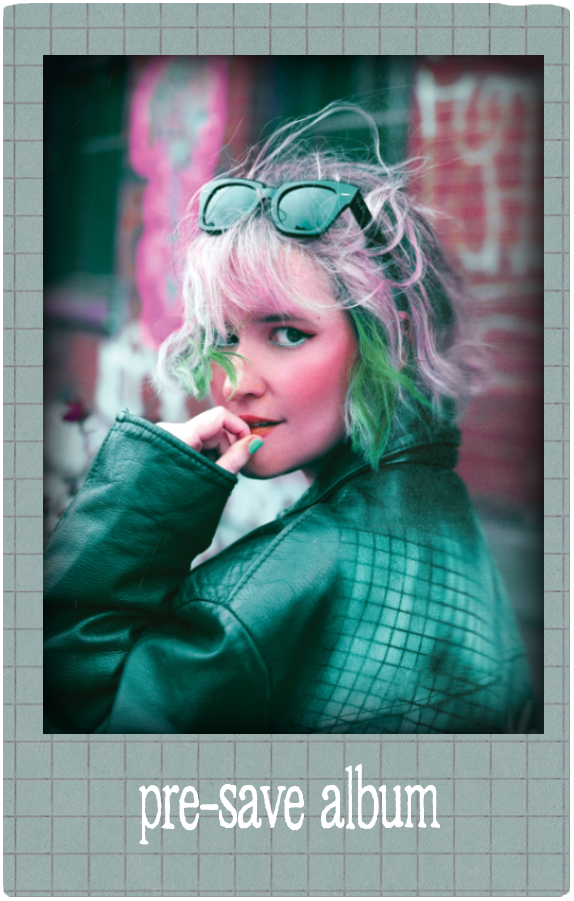 Good Girl cover art on a polaroid backdrop with button to pre-save the new Best Ex album on spotify or apple music
